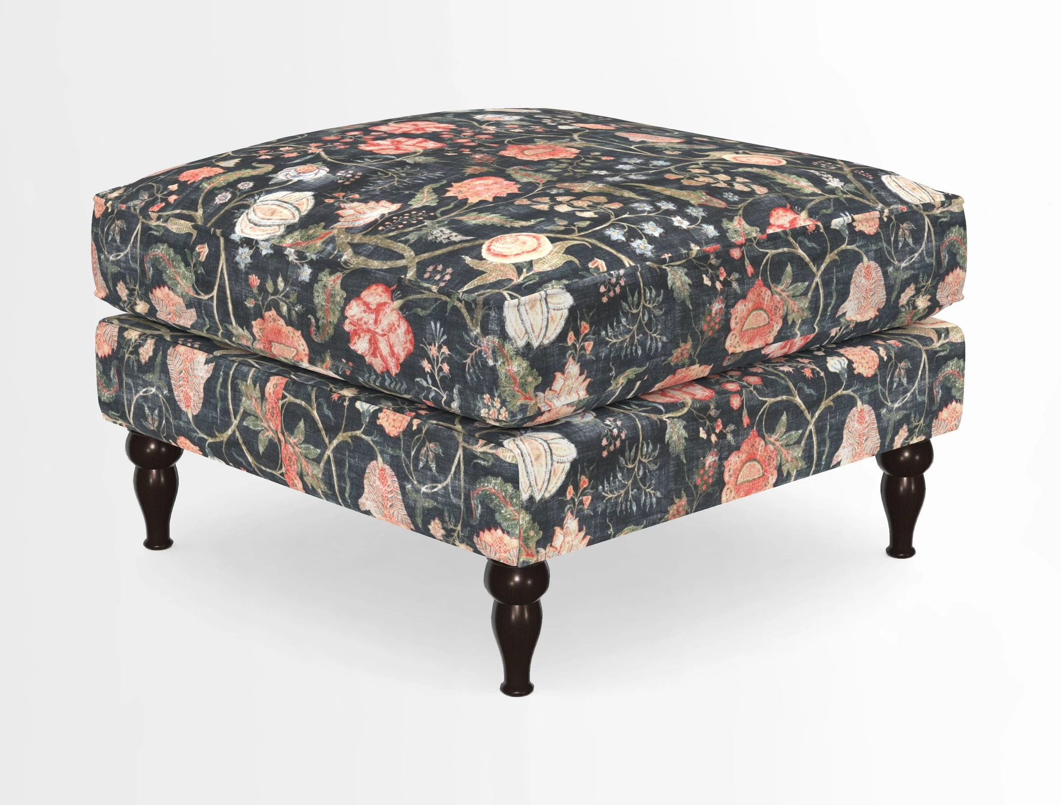 Cooksbridge Standard Footstool in Two Tone Plain Biscuit