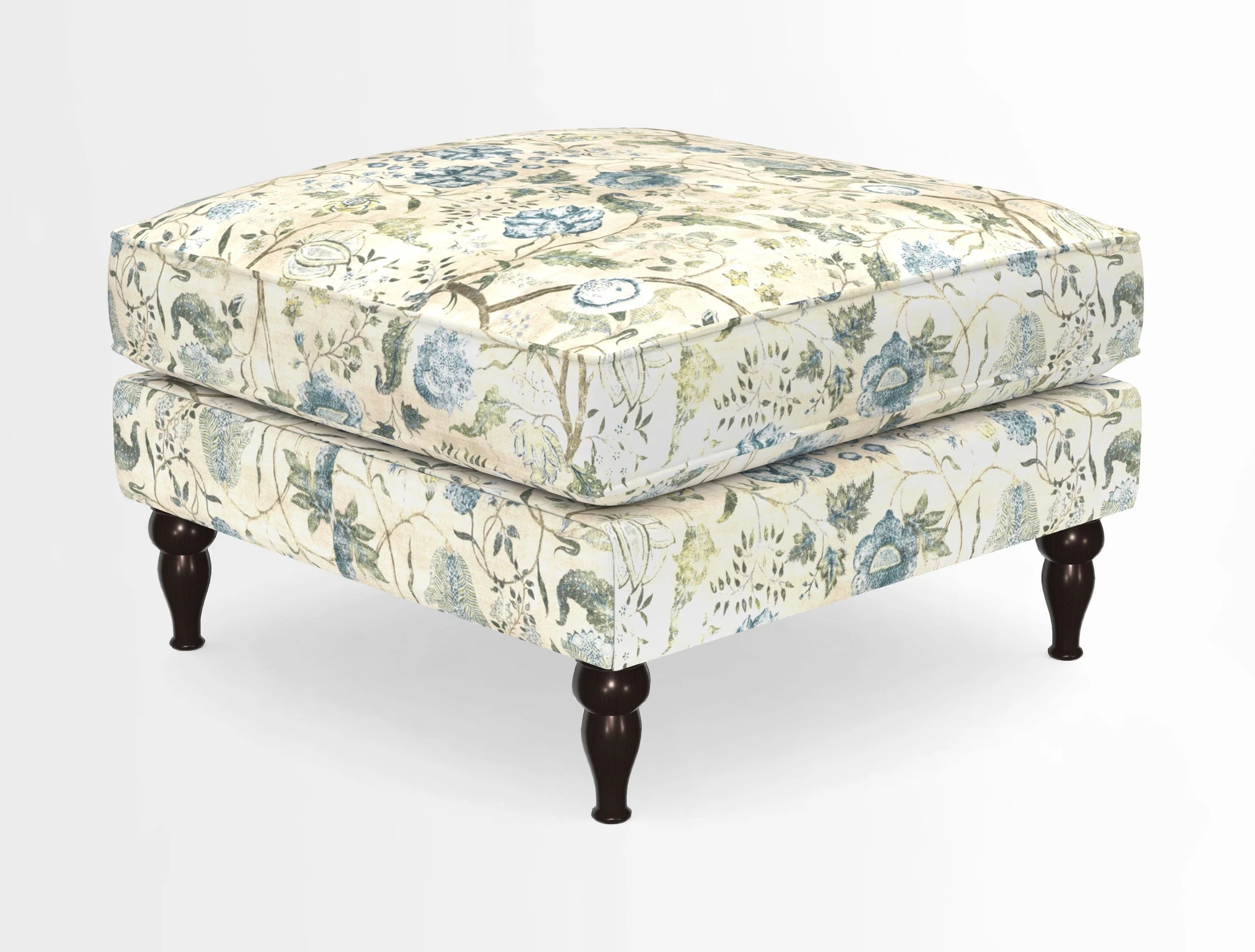 Cooksbridge Standard Footstool in Two Tone Plain Biscuit