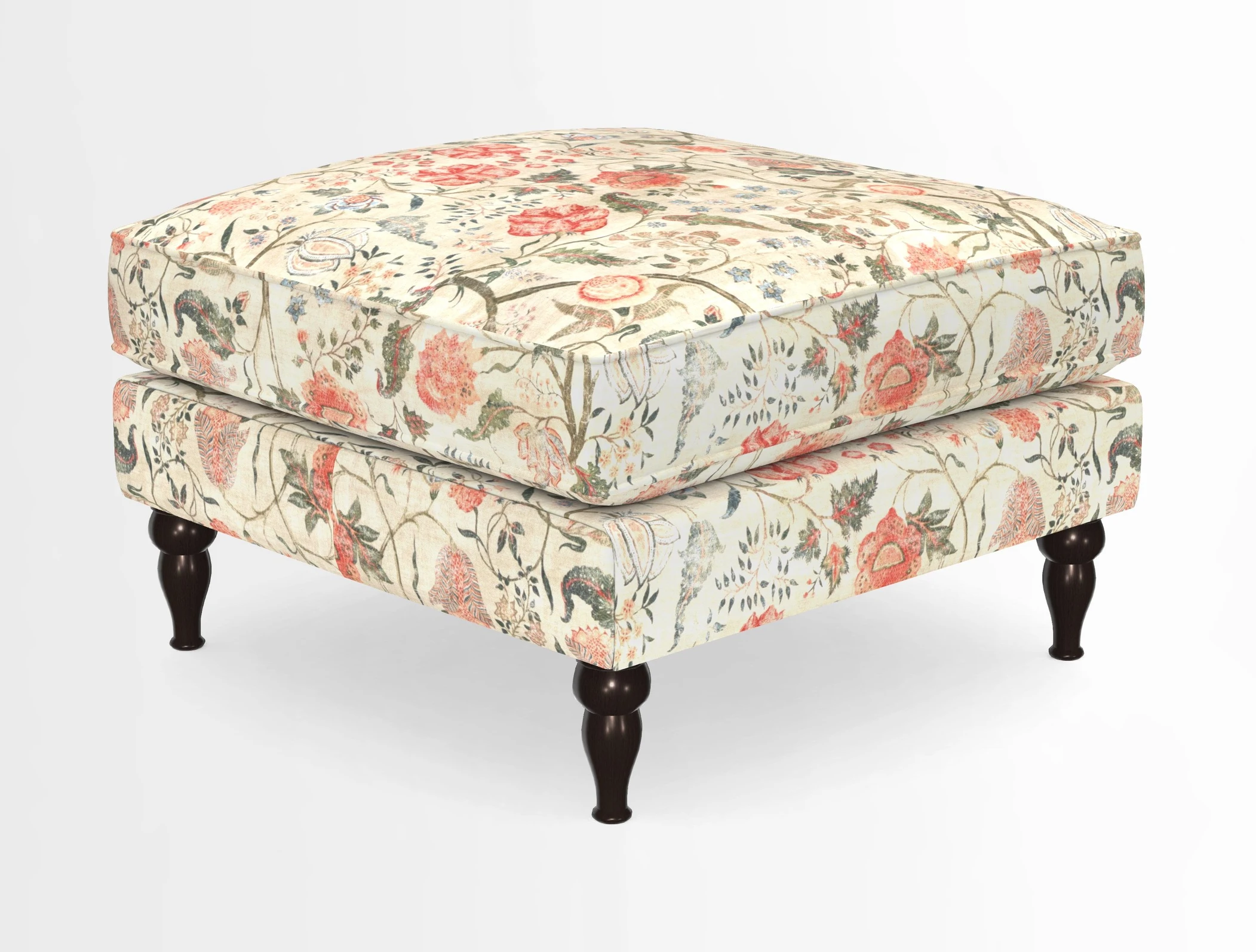 Cooksbridge Standard Footstool in Two Tone Plain Biscuit