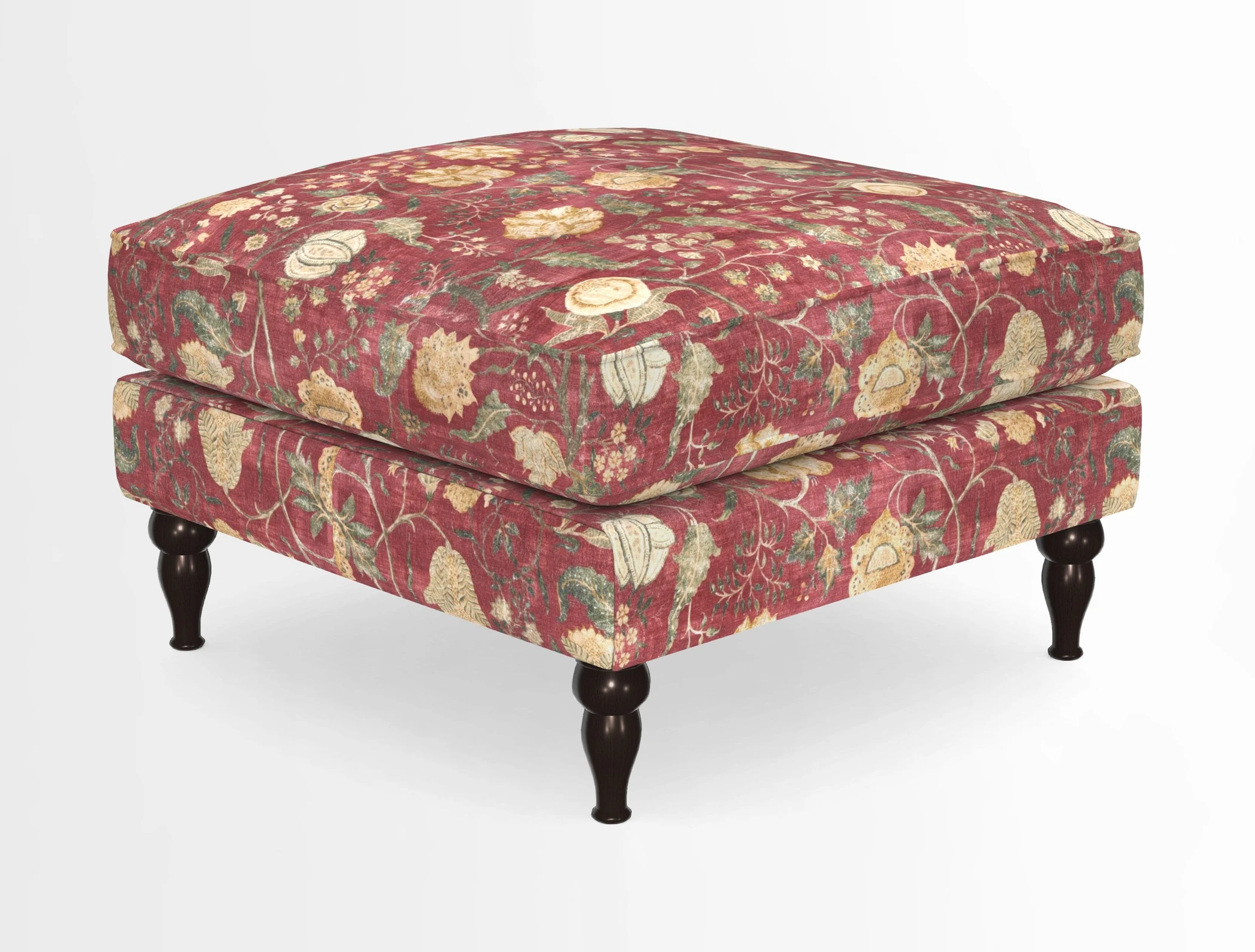 Cooksbridge Standard Footstool in Two Tone Plain Biscuit
