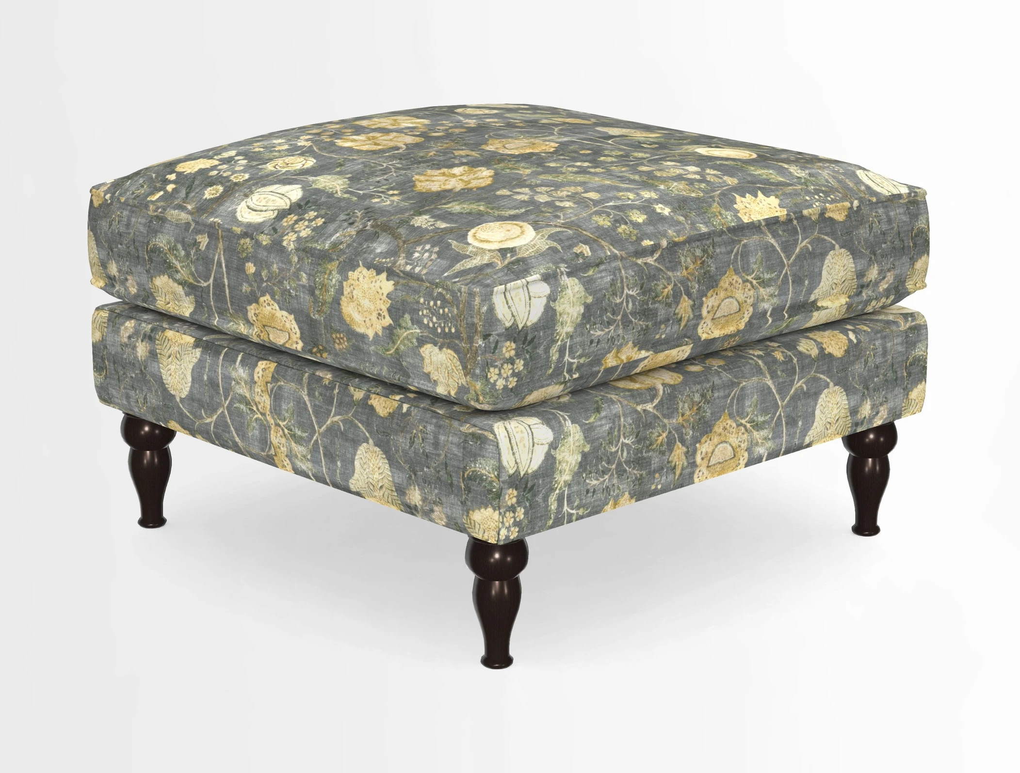 Cooksbridge Standard Footstool in Two Tone Plain Biscuit