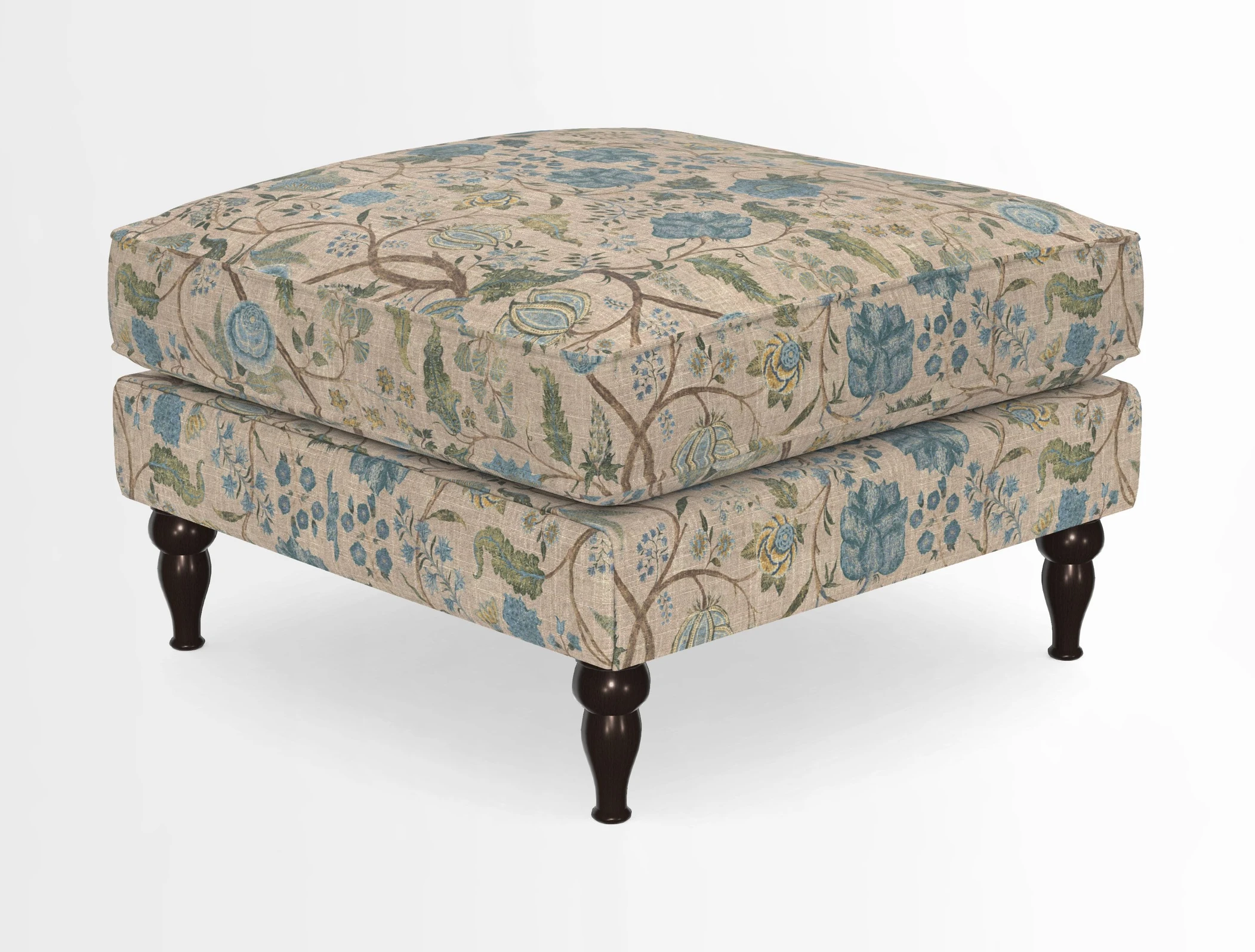 Cooksbridge Standard Footstool in Two Tone Plain Biscuit