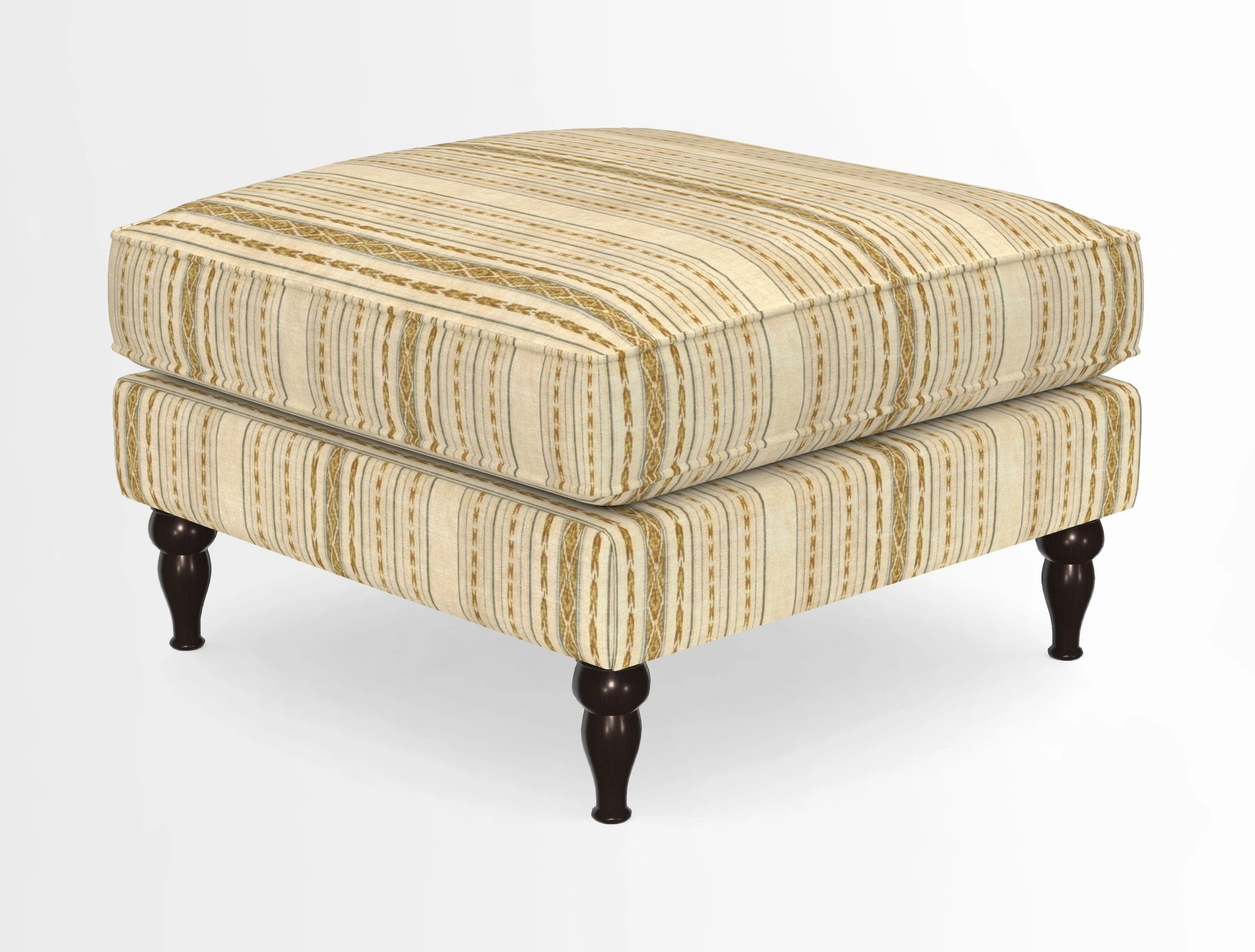 Cooksbridge Standard Footstool in Two Tone Plain Biscuit