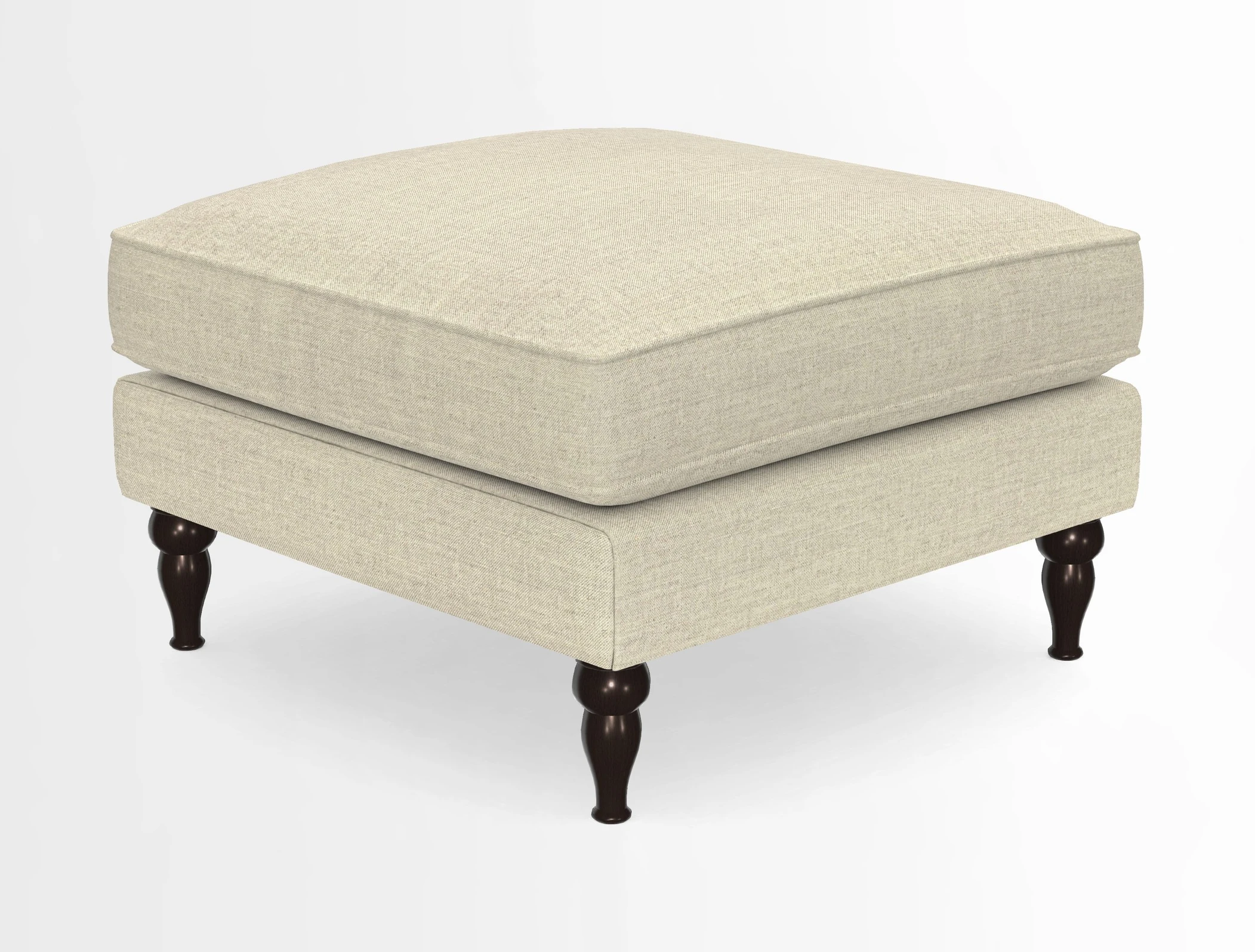Cooksbridge Standard Footstool in Two Tone Plain Biscuit