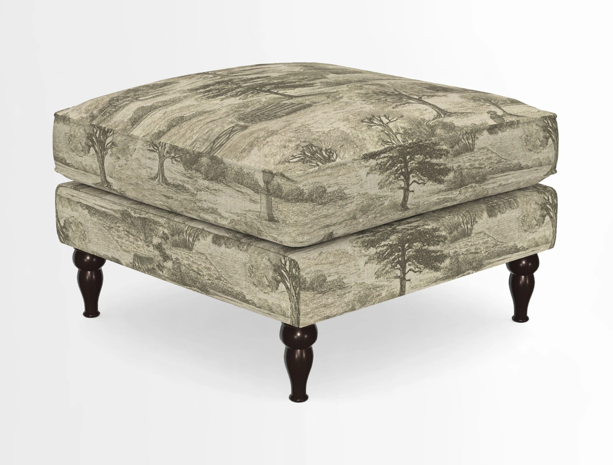 Cooksbridge Standard Footstool in Two Tone Plain Biscuit
