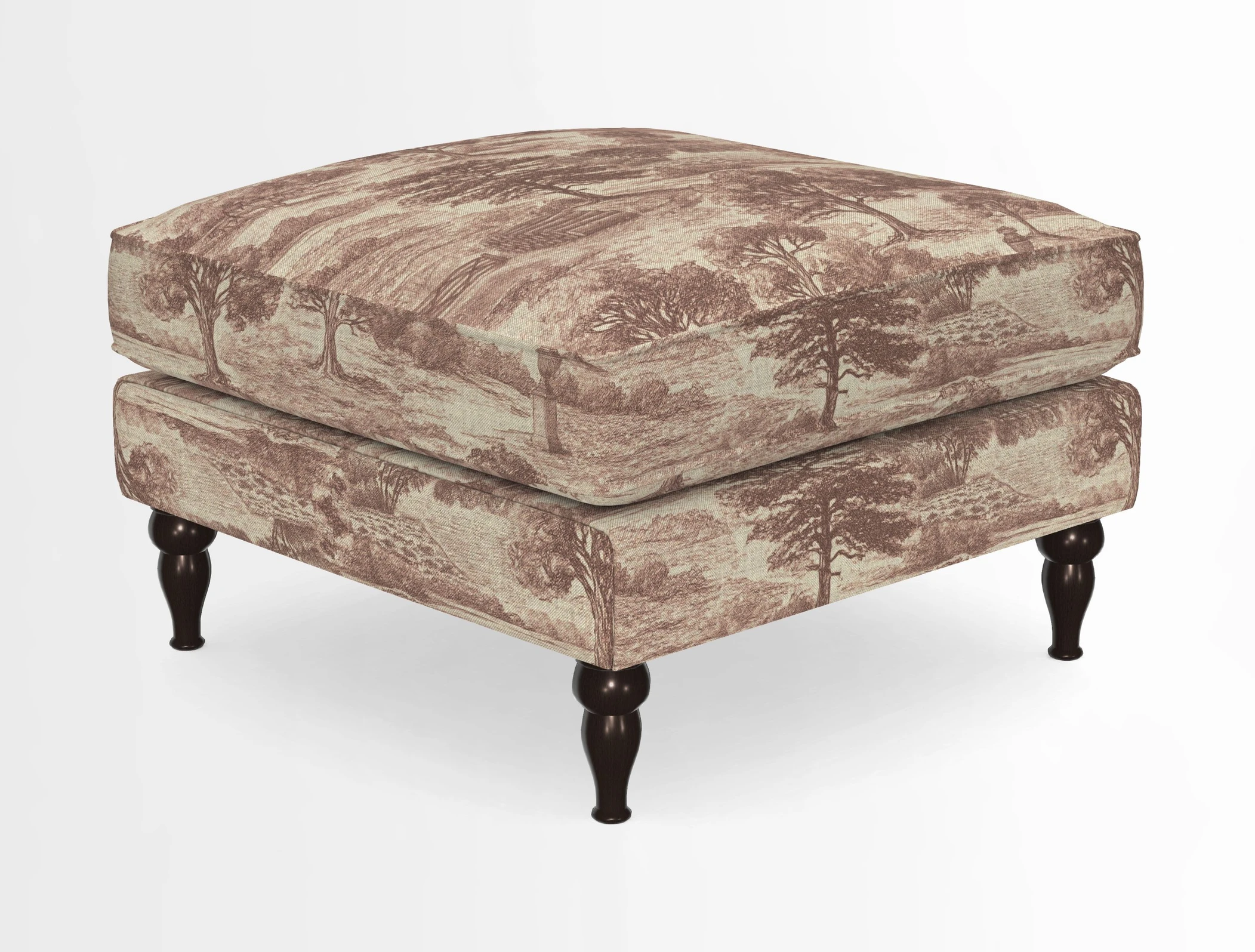 Cooksbridge Standard Footstool in Two Tone Plain Biscuit