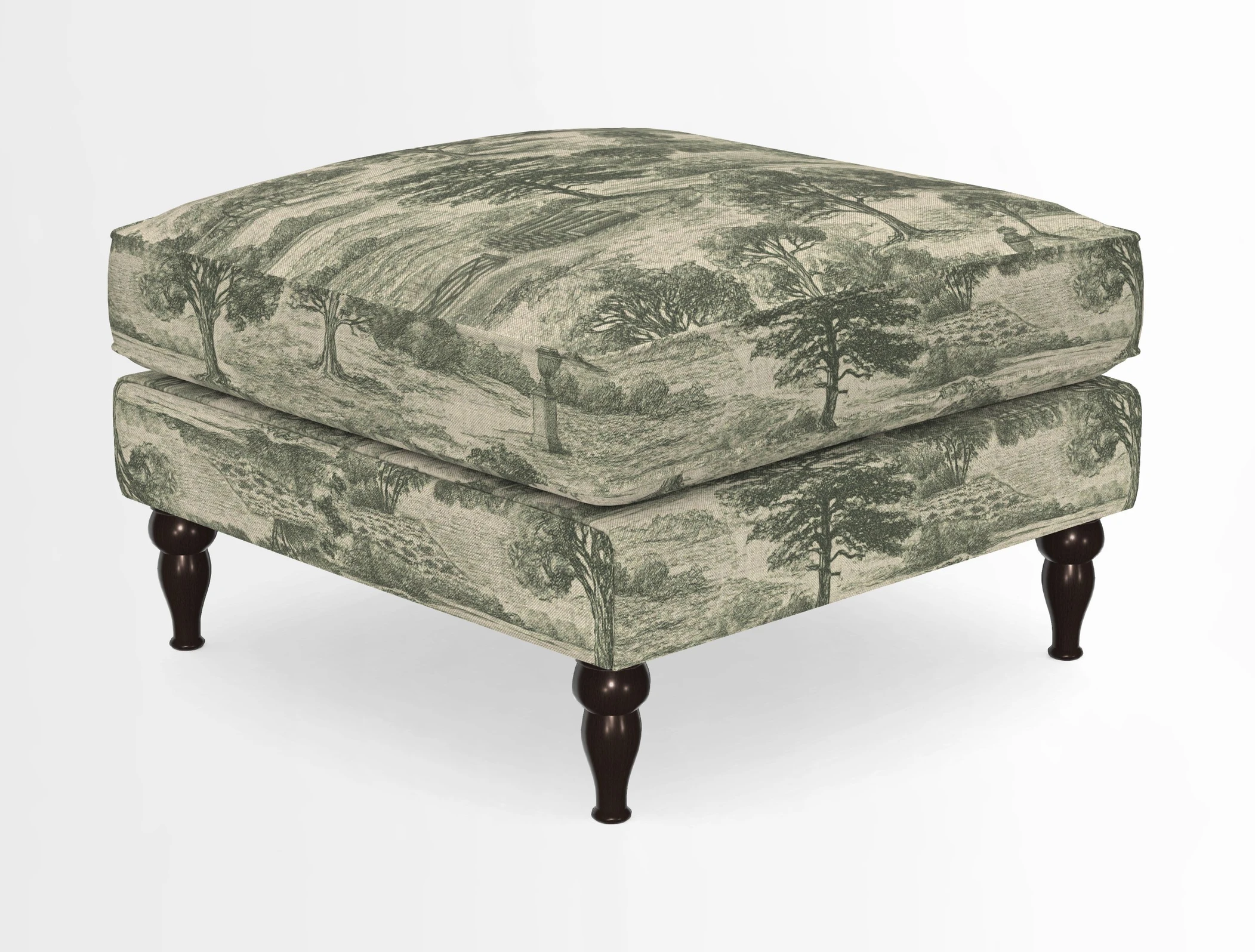 Cooksbridge Standard Footstool in Two Tone Plain Biscuit