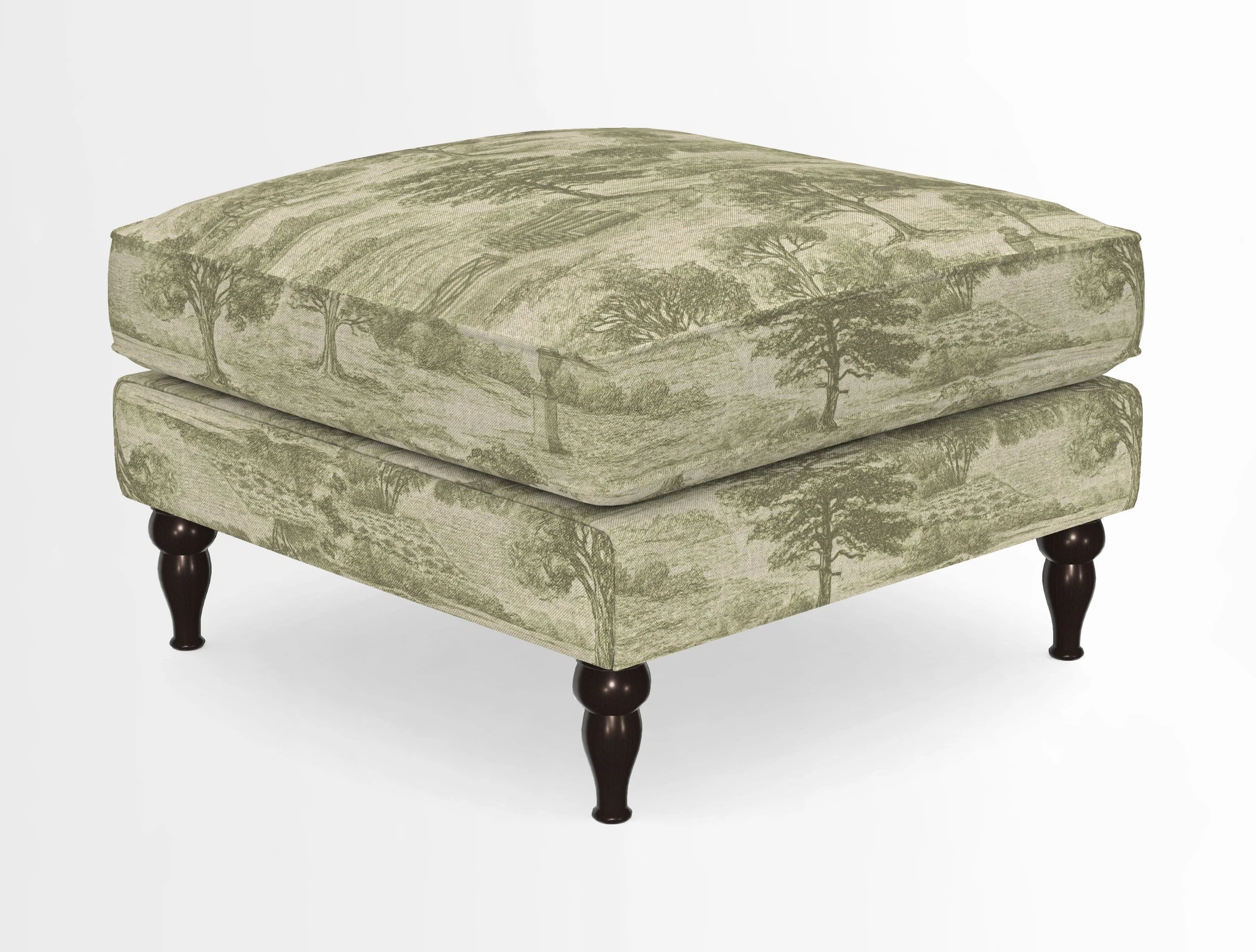 Cooksbridge Standard Footstool in Two Tone Plain Biscuit