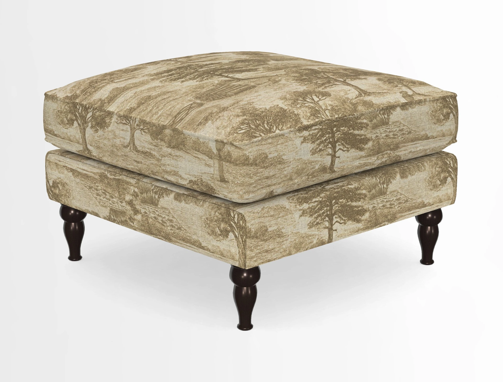 Cooksbridge Standard Footstool in Two Tone Plain Biscuit
