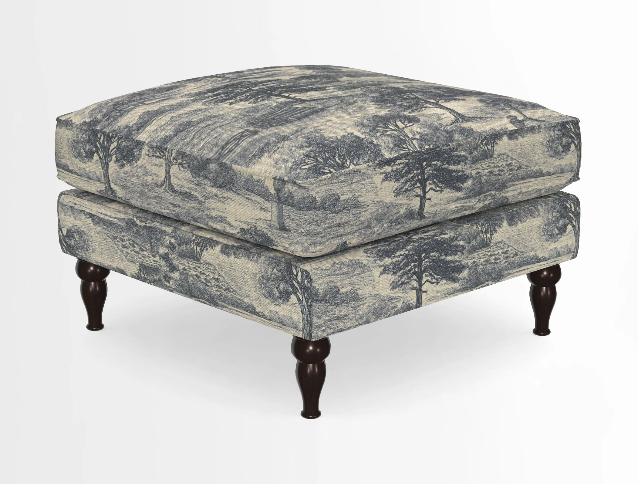 Cooksbridge Standard Footstool in Two Tone Plain Biscuit