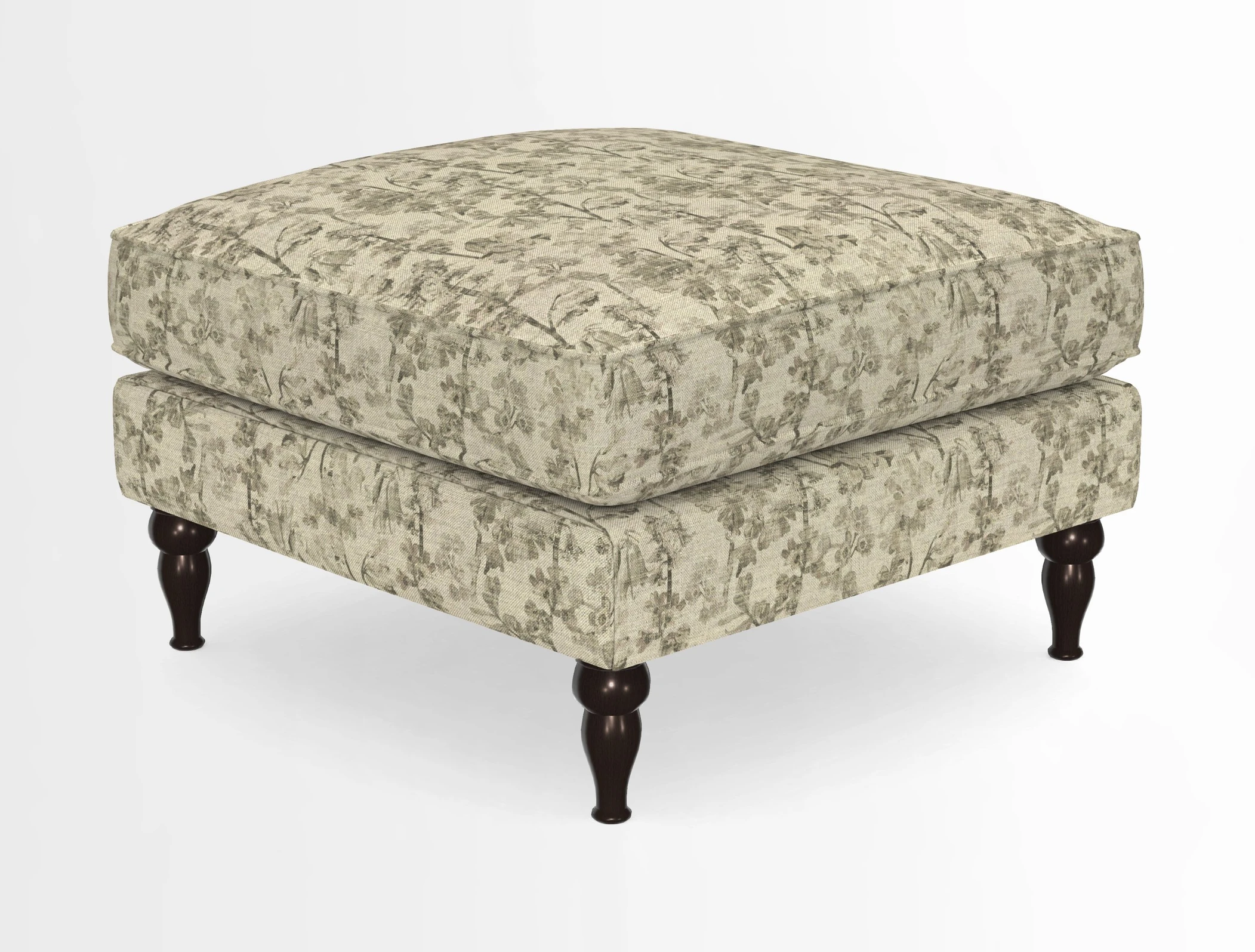 Cooksbridge Standard Footstool in Two Tone Plain Biscuit