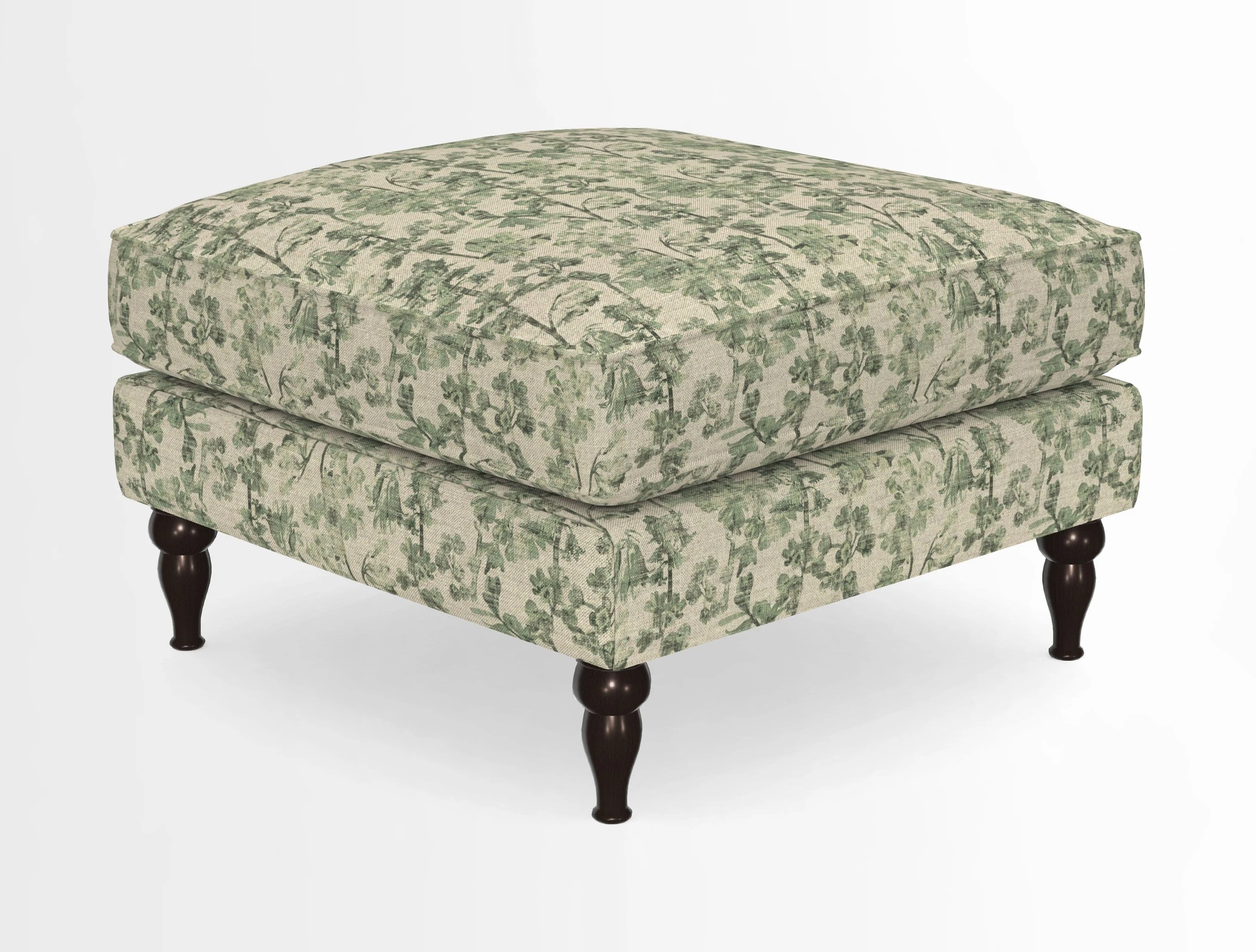 Cooksbridge Standard Footstool in Two Tone Plain Biscuit