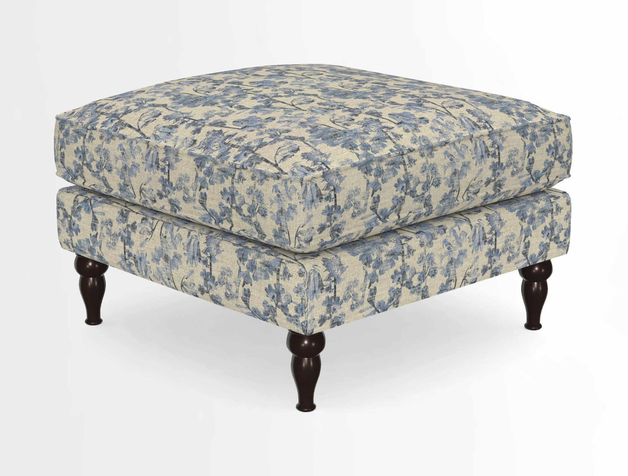 Cooksbridge Standard Footstool in Two Tone Plain Biscuit