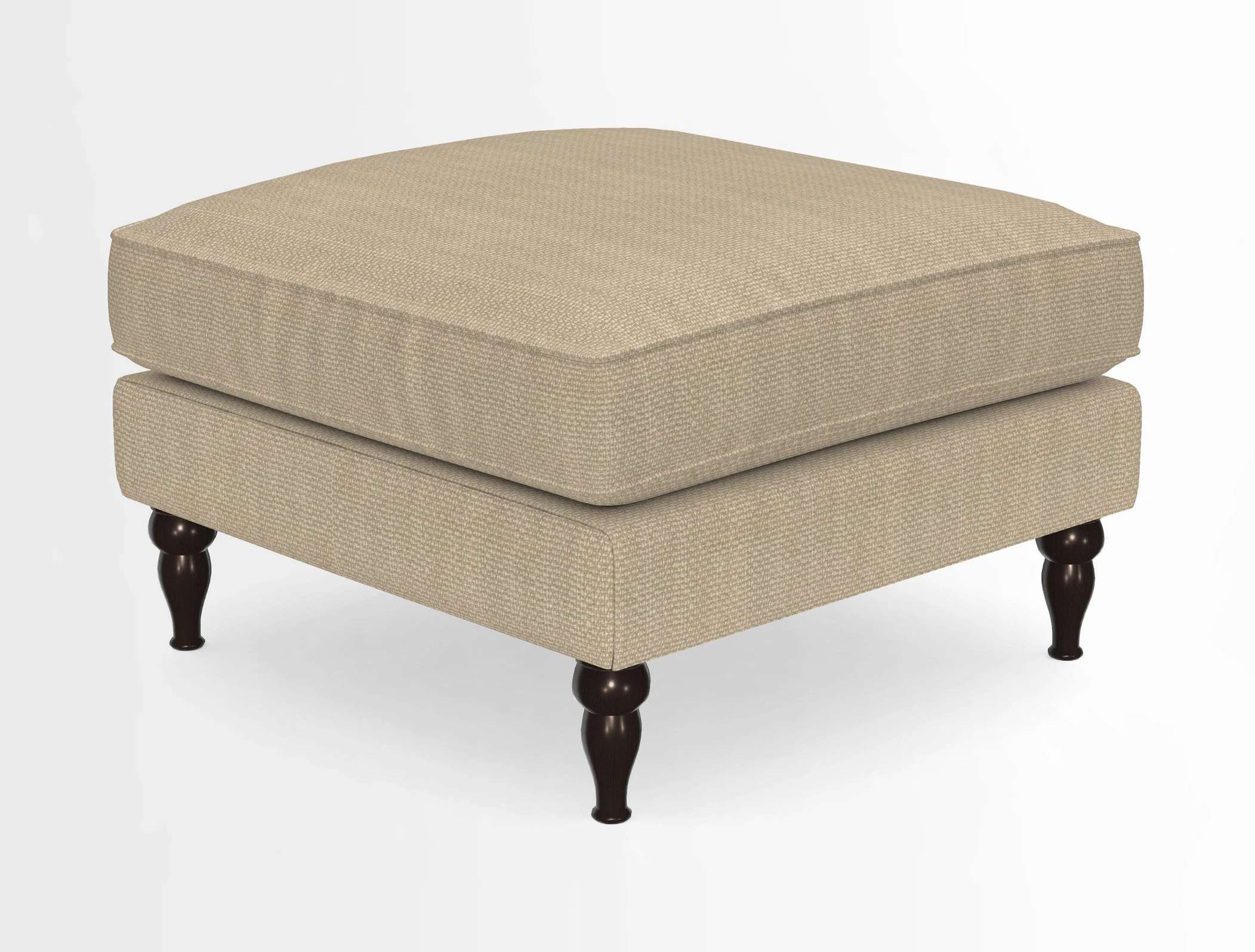 Cooksbridge Standard Footstool in Two Tone Plain Biscuit