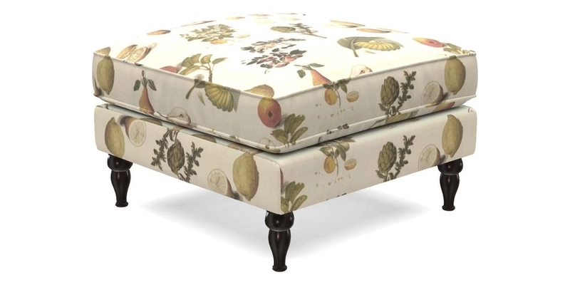 Cooksbridge Standard Footstool in Two Tone Plain Biscuit