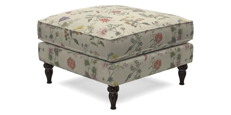 Cooksbridge Standard Footstool in Two Tone Plain Biscuit