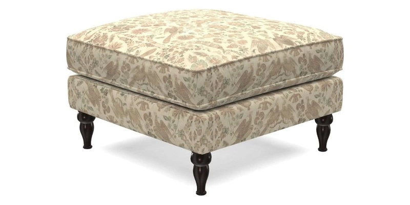 Cooksbridge Standard Footstool in Two Tone Plain Biscuit