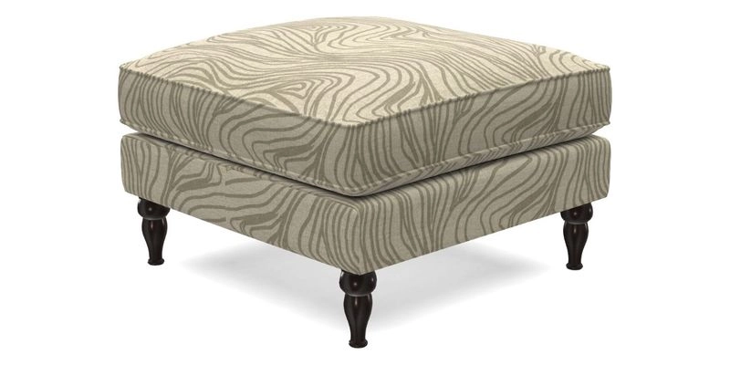 Cooksbridge Standard Footstool in Two Tone Plain Biscuit