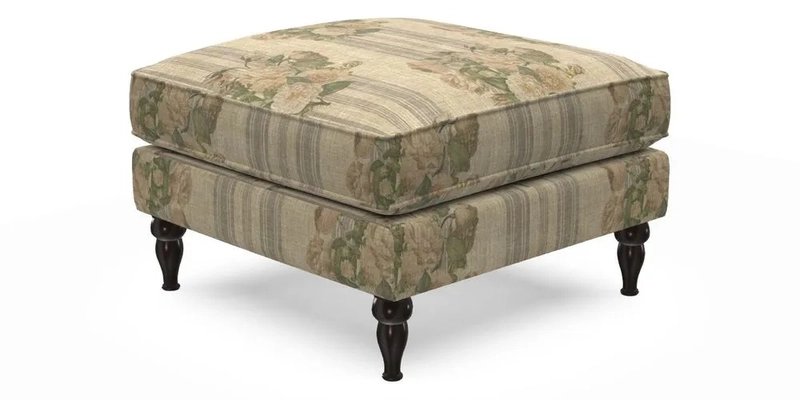 Cooksbridge Standard Footstool in Two Tone Plain Biscuit