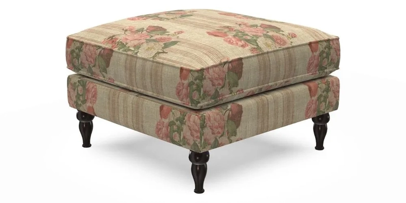 Cooksbridge Standard Footstool in Two Tone Plain Biscuit