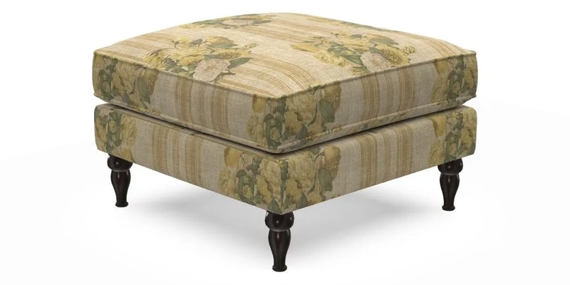Cooksbridge Standard Footstool in Two Tone Plain Biscuit