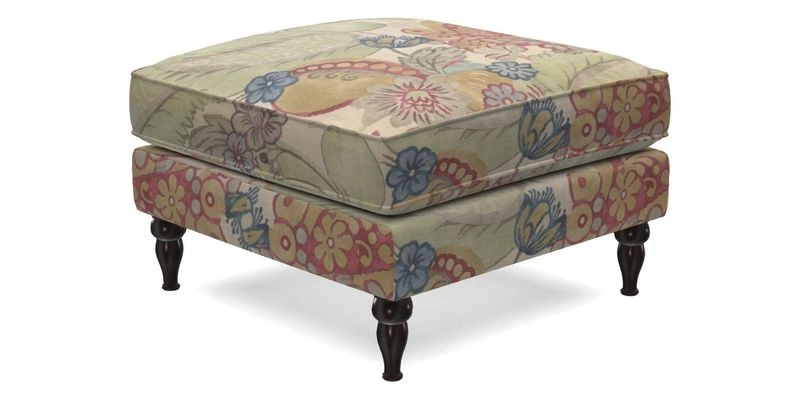 Cooksbridge Standard Footstool in Two Tone Plain Biscuit