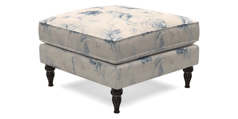 Cooksbridge Standard Footstool in Two Tone Plain Biscuit