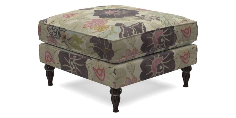 Cooksbridge Standard Footstool in Two Tone Plain Biscuit