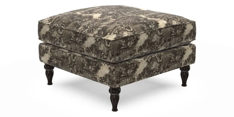 Cooksbridge Standard Footstool in Two Tone Plain Biscuit