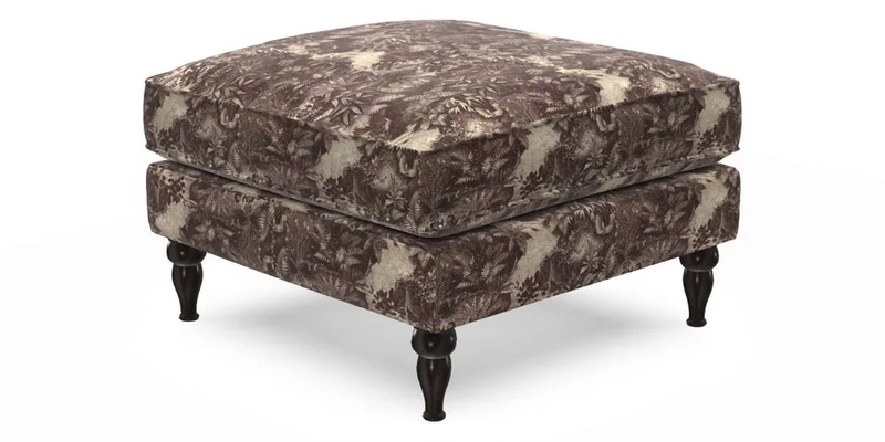 Cooksbridge Standard Footstool in Two Tone Plain Biscuit