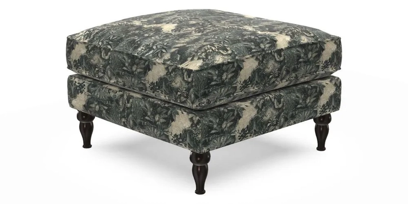 Cooksbridge Standard Footstool in Two Tone Plain Biscuit