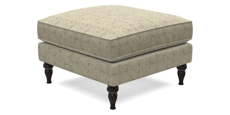 Cooksbridge Standard Footstool in Two Tone Plain Biscuit