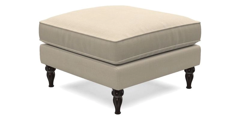 Cooksbridge Standard Footstool in Two Tone Plain Biscuit