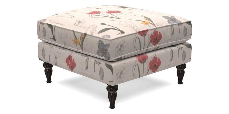 Cooksbridge Standard Footstool in Two Tone Plain Biscuit
