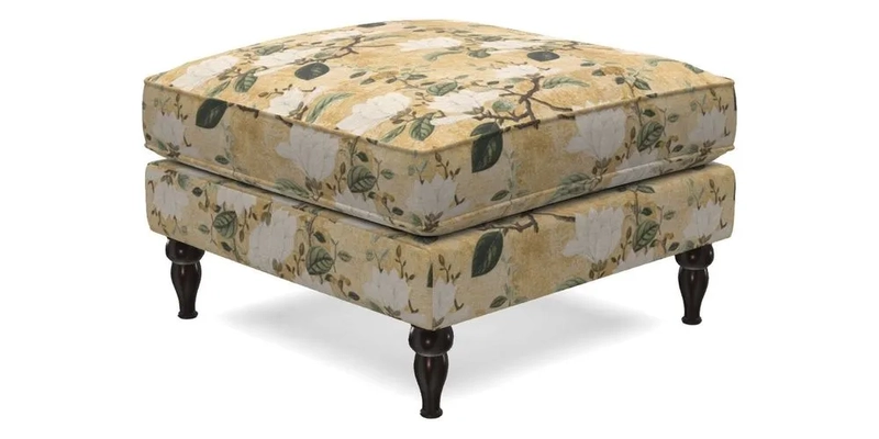 Cooksbridge Standard Footstool in Two Tone Plain Biscuit