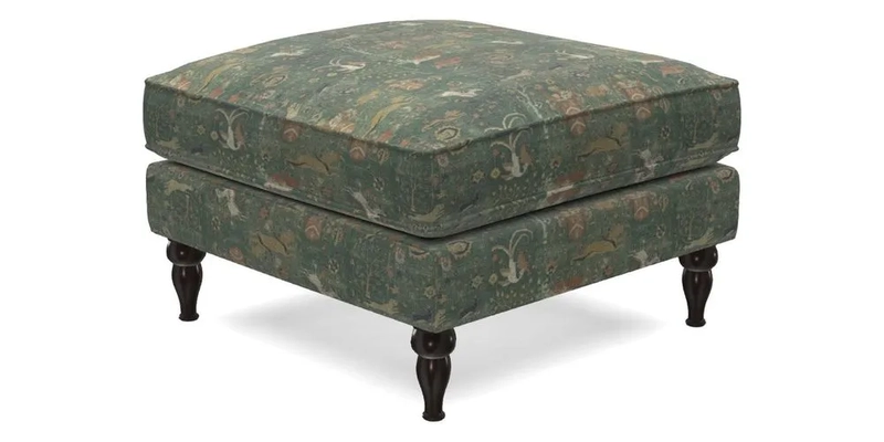 Cooksbridge Standard Footstool in Two Tone Plain Biscuit