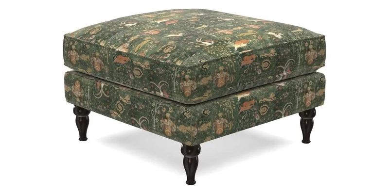 Cooksbridge Standard Footstool in Two Tone Plain Biscuit