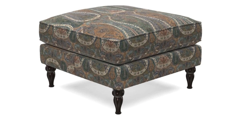 Cooksbridge Standard Footstool in Two Tone Plain Biscuit