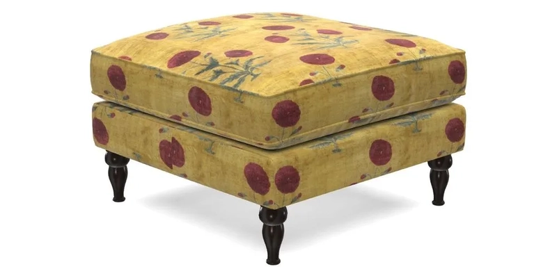 Cooksbridge Standard Footstool in Two Tone Plain Biscuit