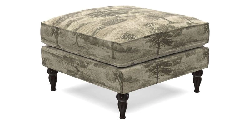 Cooksbridge Standard Footstool in Two Tone Plain Biscuit