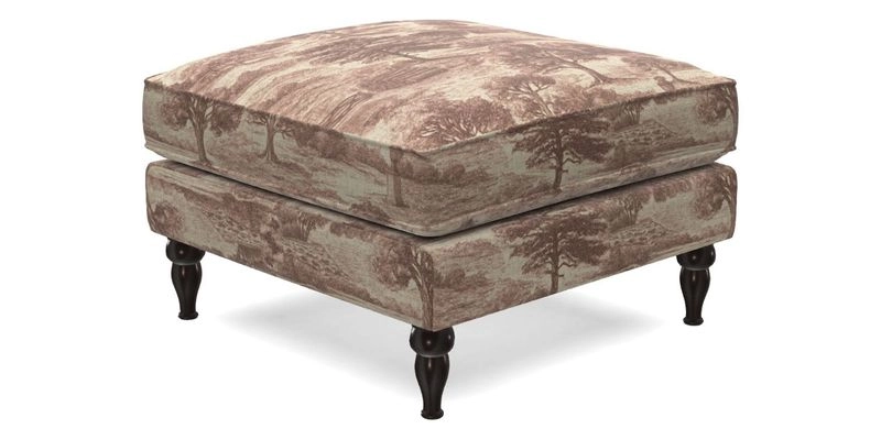 Cooksbridge Standard Footstool in Two Tone Plain Biscuit