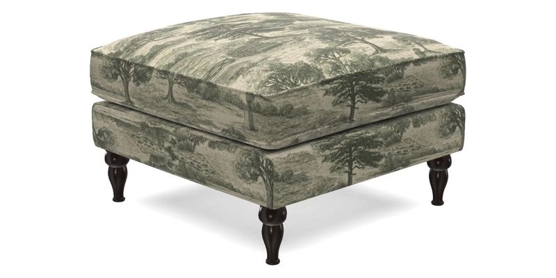 Cooksbridge Standard Footstool in Two Tone Plain Biscuit