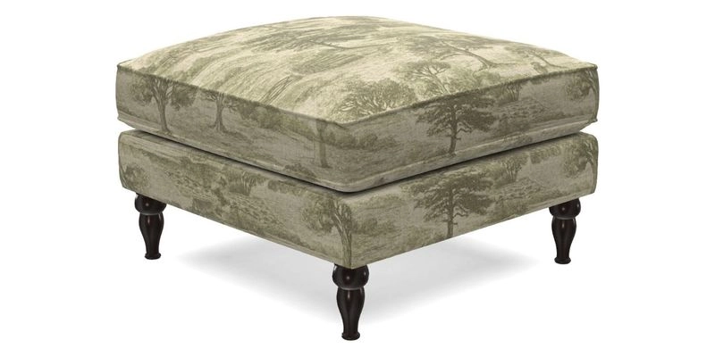 Cooksbridge Standard Footstool in Two Tone Plain Biscuit