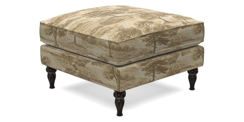 Cooksbridge Standard Footstool in Two Tone Plain Biscuit