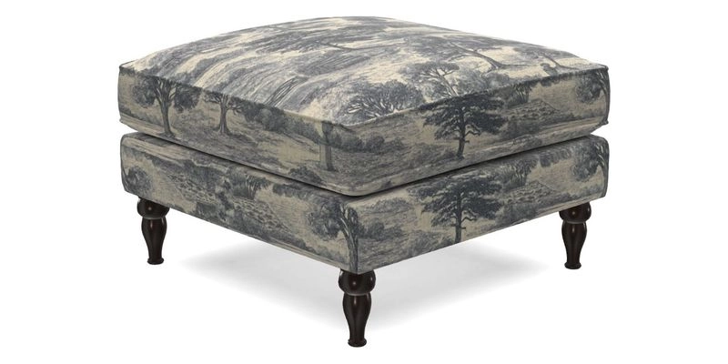 Cooksbridge Standard Footstool in Two Tone Plain Biscuit