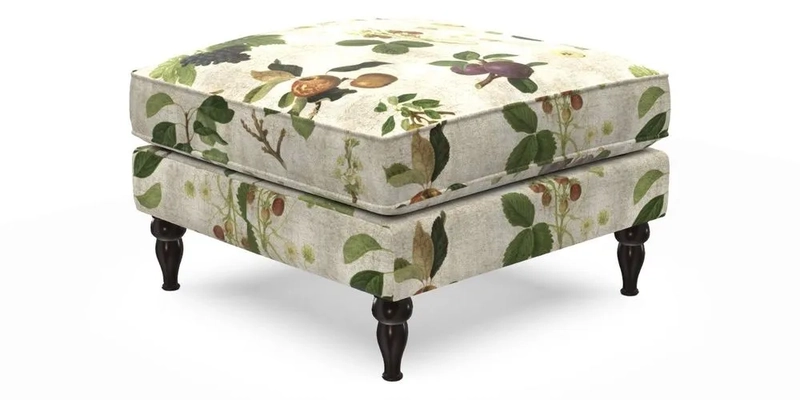 Cooksbridge Standard Footstool in Two Tone Plain Biscuit