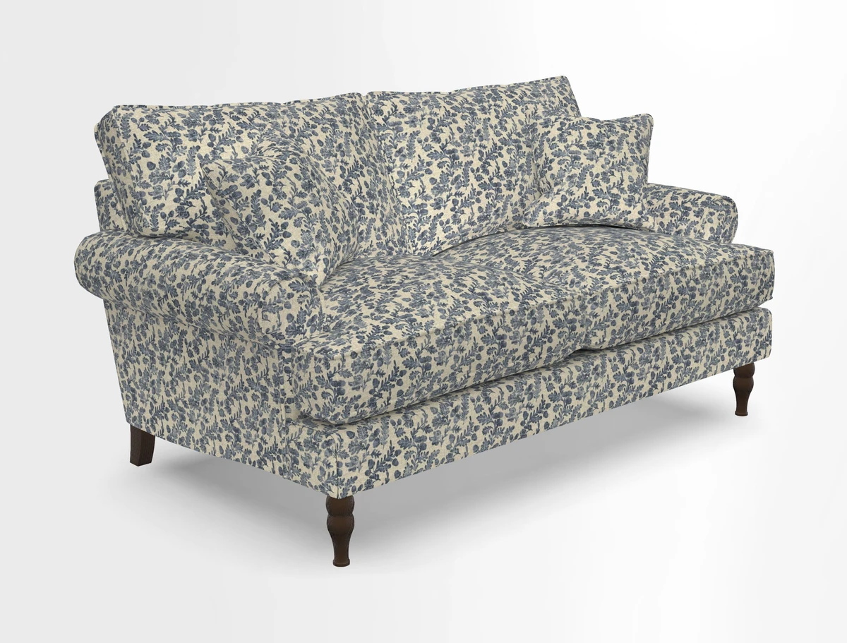 Cooksbridge 3 seater sofa in Linwood Omega Velvet Green Tea