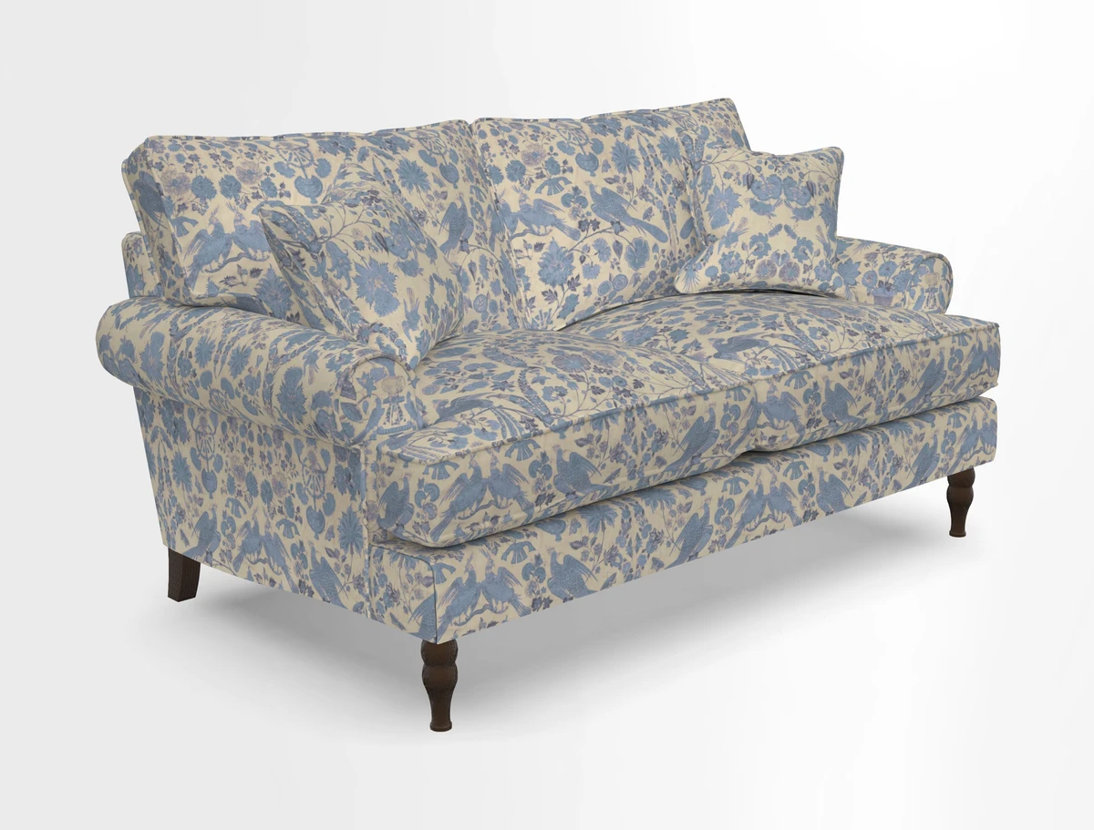 Cooksbridge 3 seater sofa in Linwood Omega Velvet Green Tea