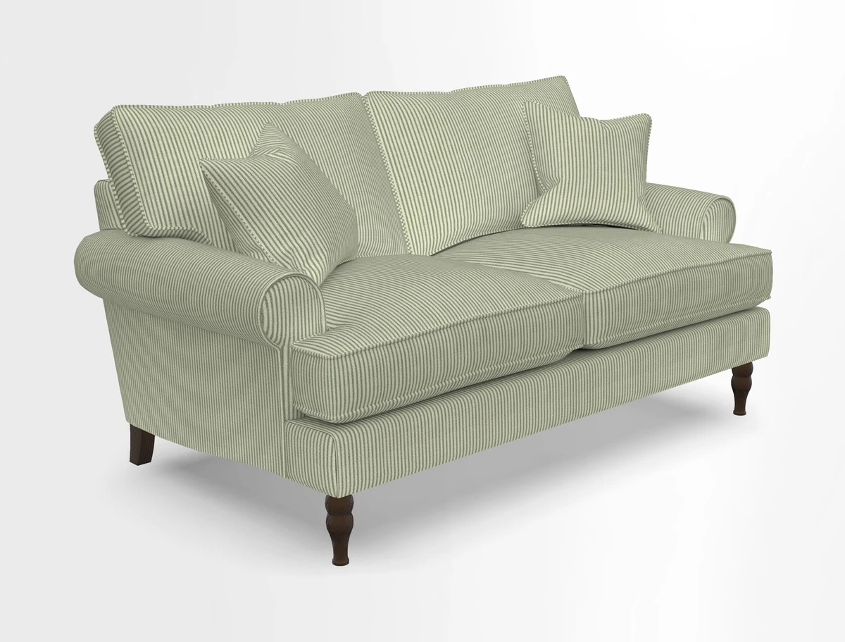 Cooksbridge 3 seater sofa in Linwood Omega Velvet Green Tea