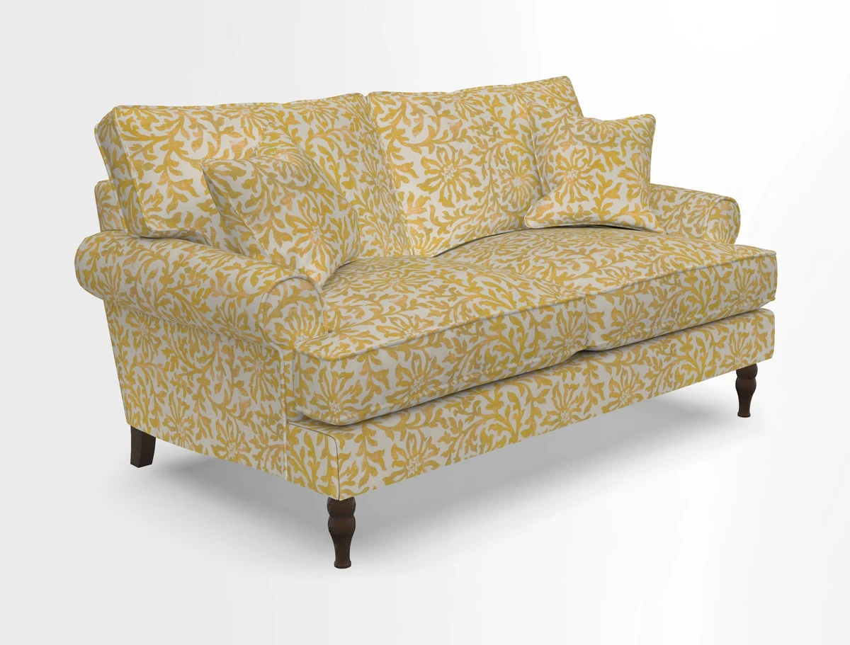 Cooksbridge 3 seater sofa in Linwood Omega Velvet Green Tea